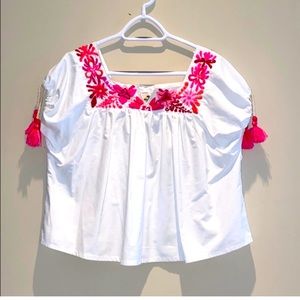 Mexican embroidered blouse